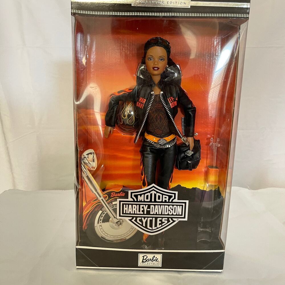 Mattel Harley Davidson Motorcycles Barbie AA Doll Black Hair #29208